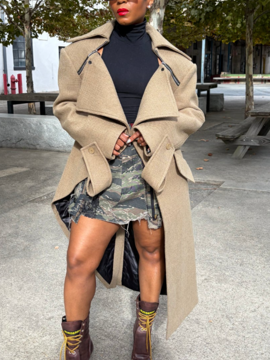 Asymmetrical Design Coat