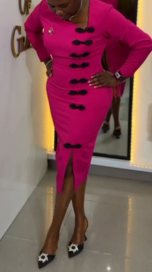 Pink Asymmetrical Dress