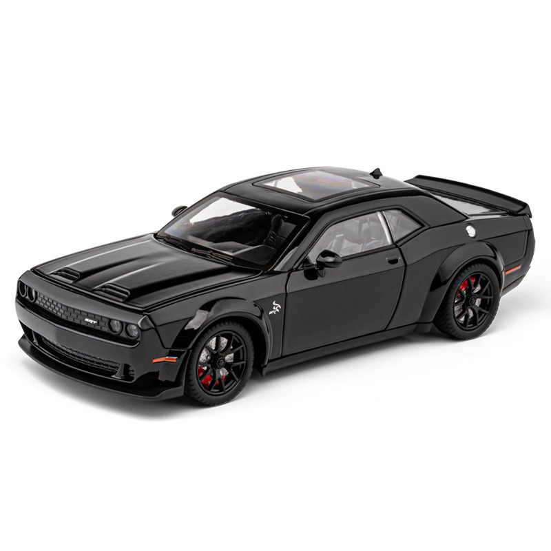 Challenger Hellcat Toy Car Die Cast Metel Cars Toy Pull Back Hellcat Model Cars with Sound and Light Hellc for Kids