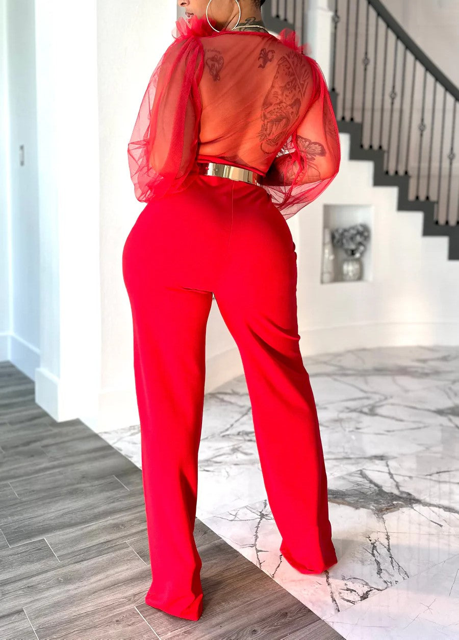 Lace tulle jumpsuit (new)