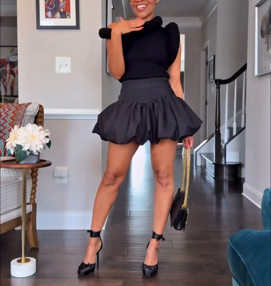 Knitted Fashion Off-shoulder Top