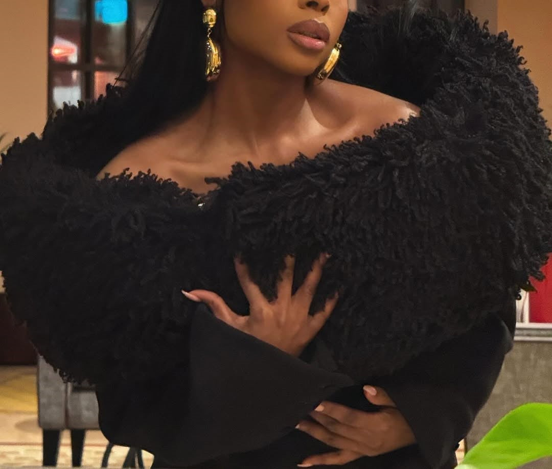 Plush Button Mini Dress