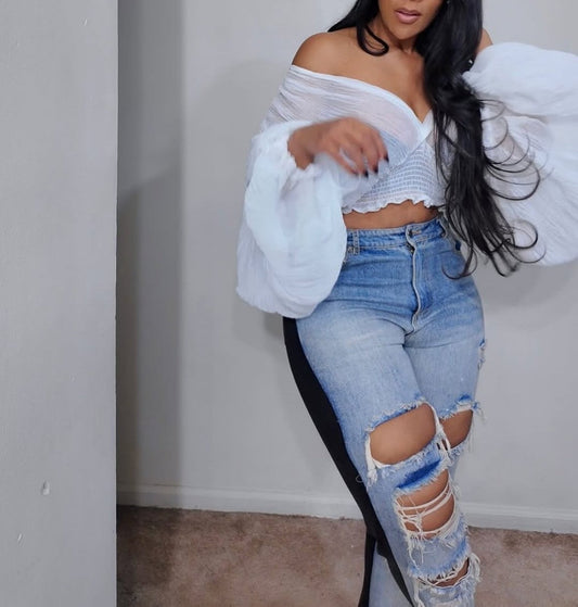 Lace Bell Sleeve Tops