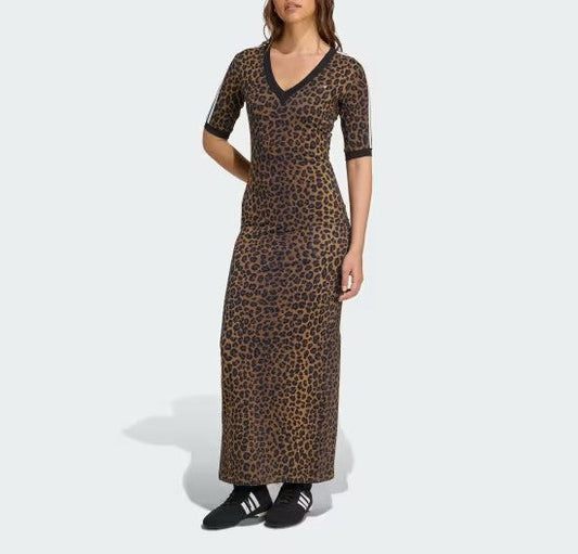 Leopard V-Neck Maxi Dress