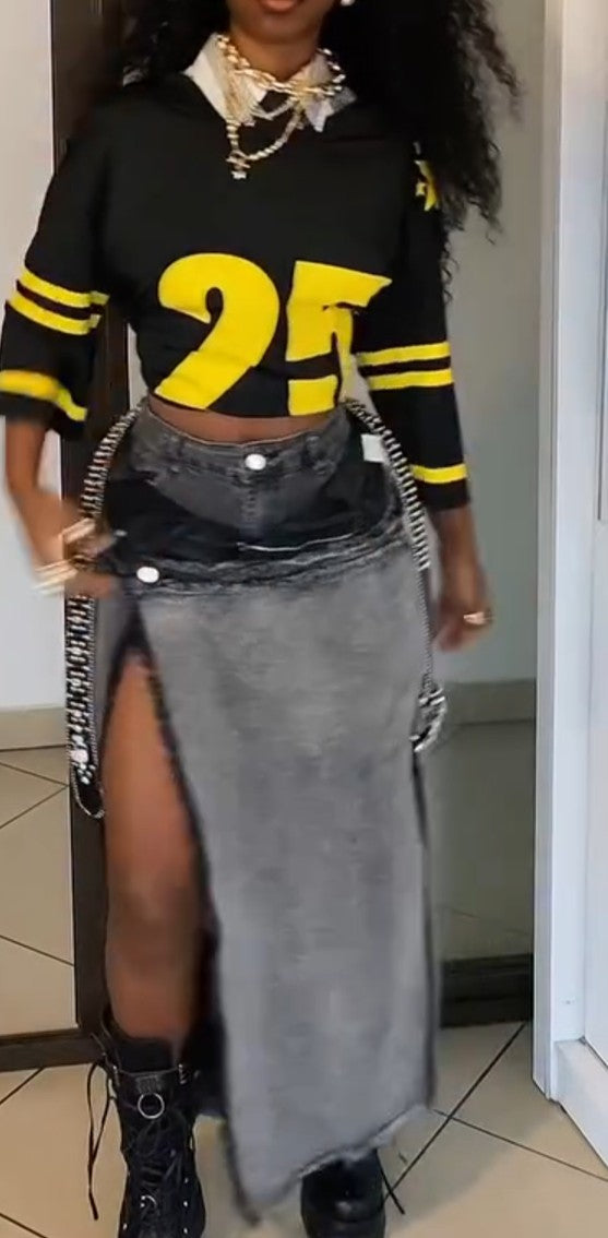 Detachable Niche Design Denim Dkirt Y2K