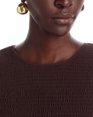 Brown Dress With Irregular Hem