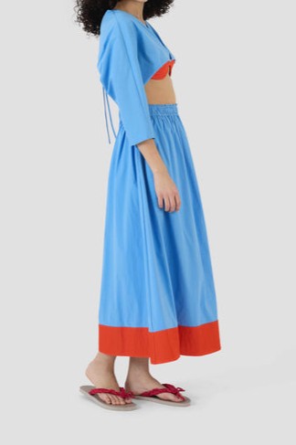 Blue Contrast Dress Suit Niche Design