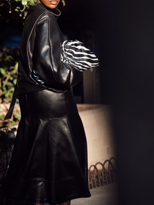 Luxury Leather Jumpsuit Niche Designer