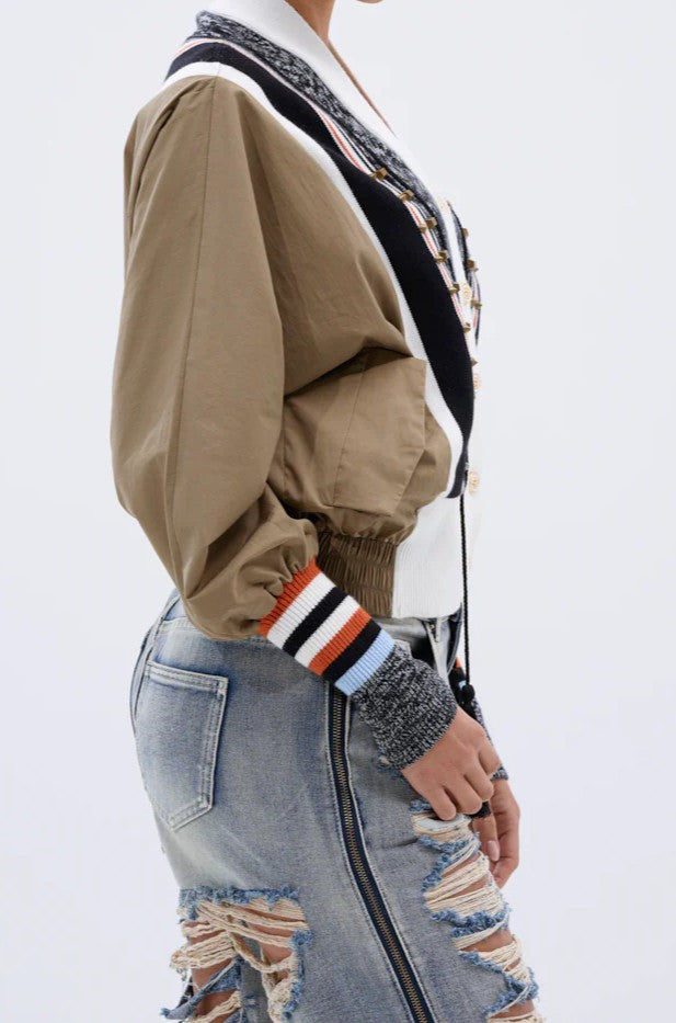 Patchwork Cardigan Jacket