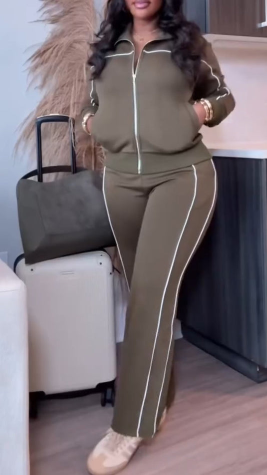 Hoodless Casual Sports Suit