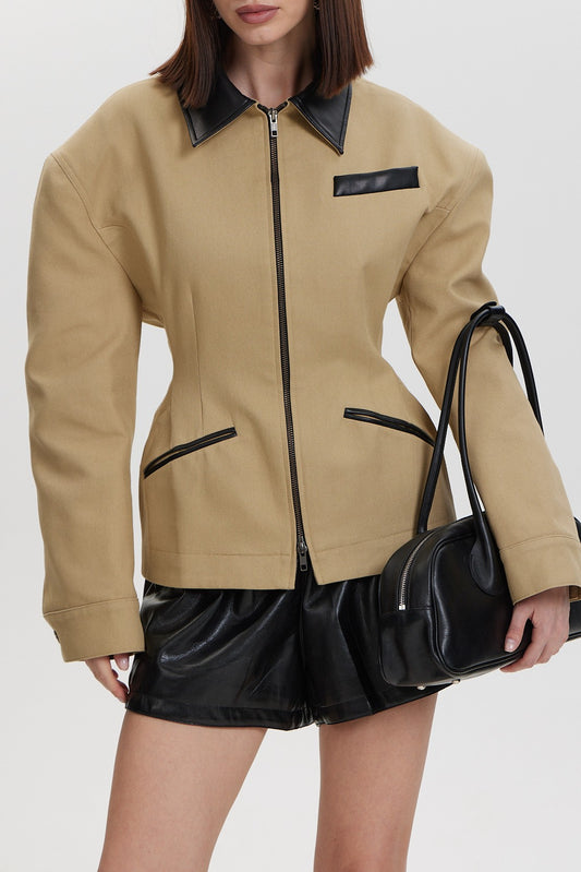 Brown Waisted Jacket