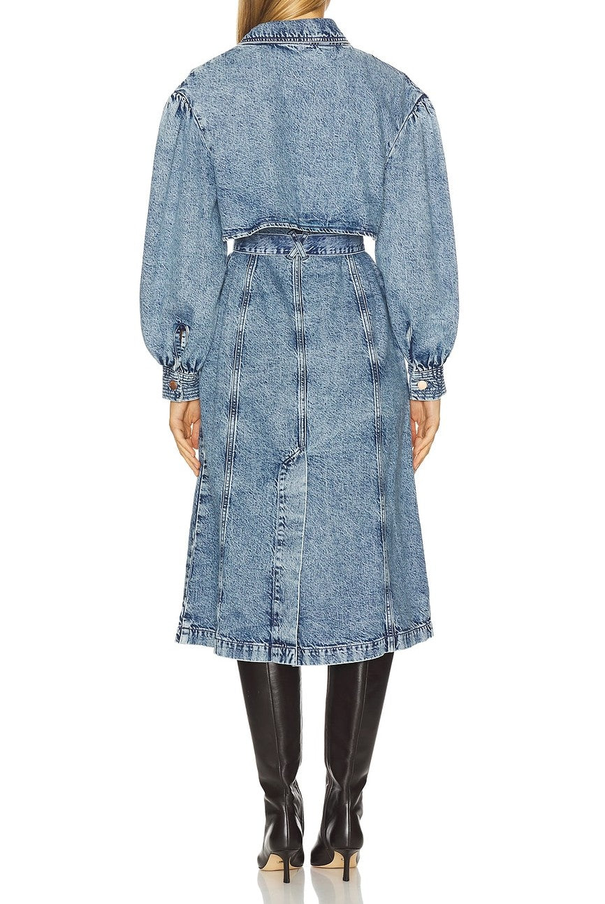 Denim Trench Coat Suit