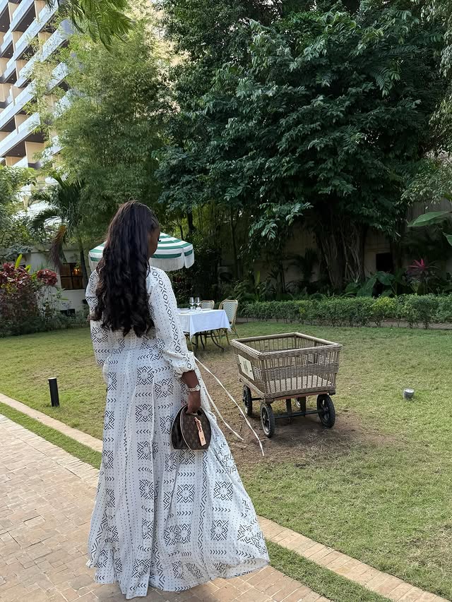 White Printed Maxi Skirt