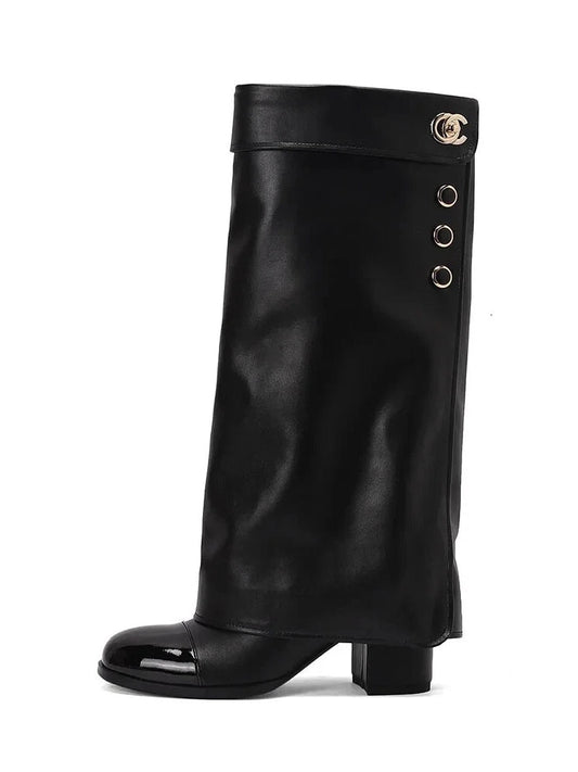 Genuine Leather Knee High Boots