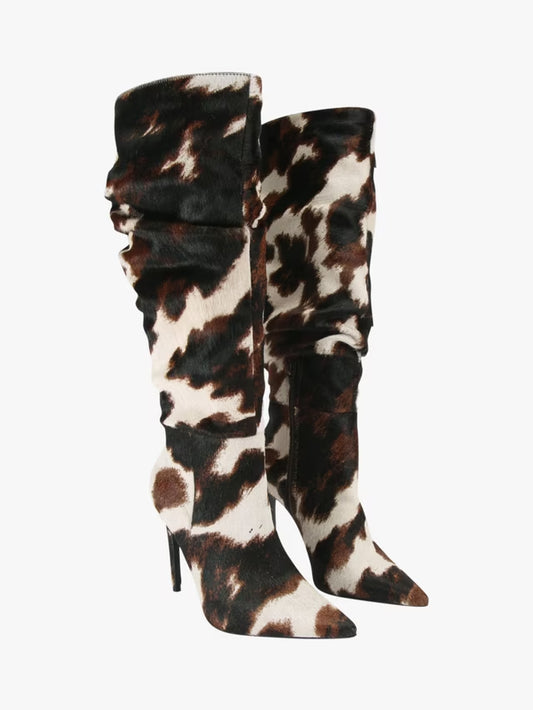 Calf Hair Knee-high Boots