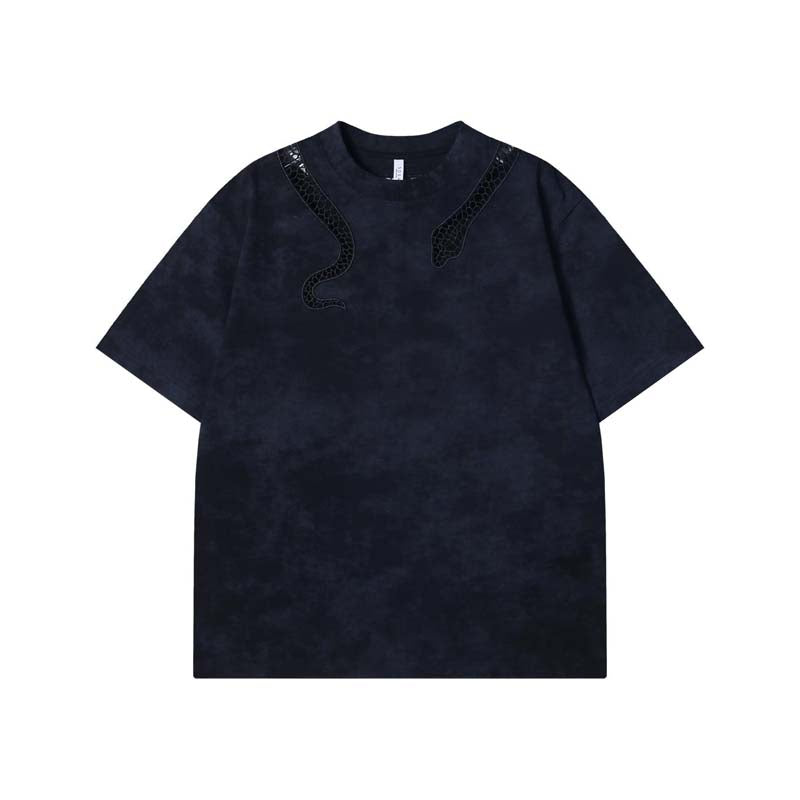 Men's Snake Hollowed Out Loose T-shirt