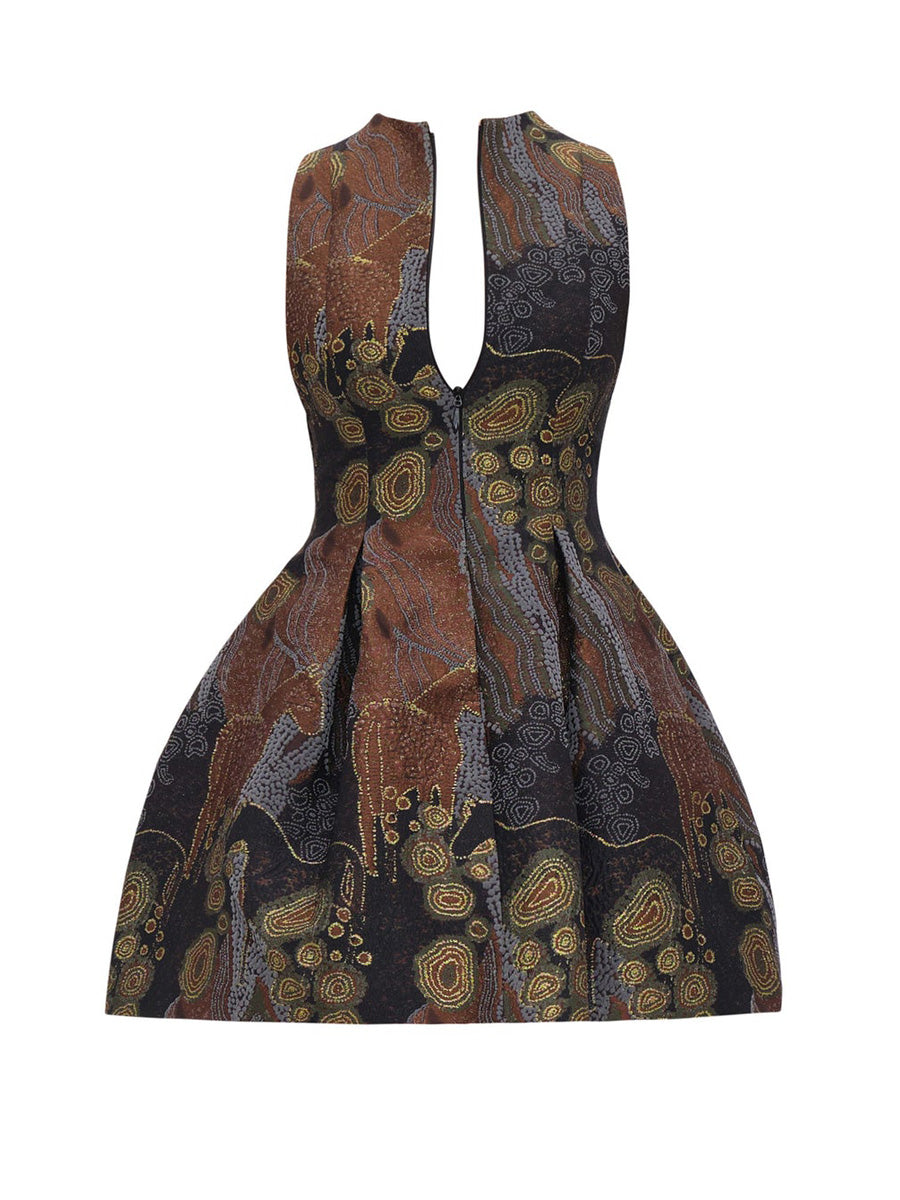 (🔥Discounted stock!)Sleeveless Zip Up Printed Mini Dress