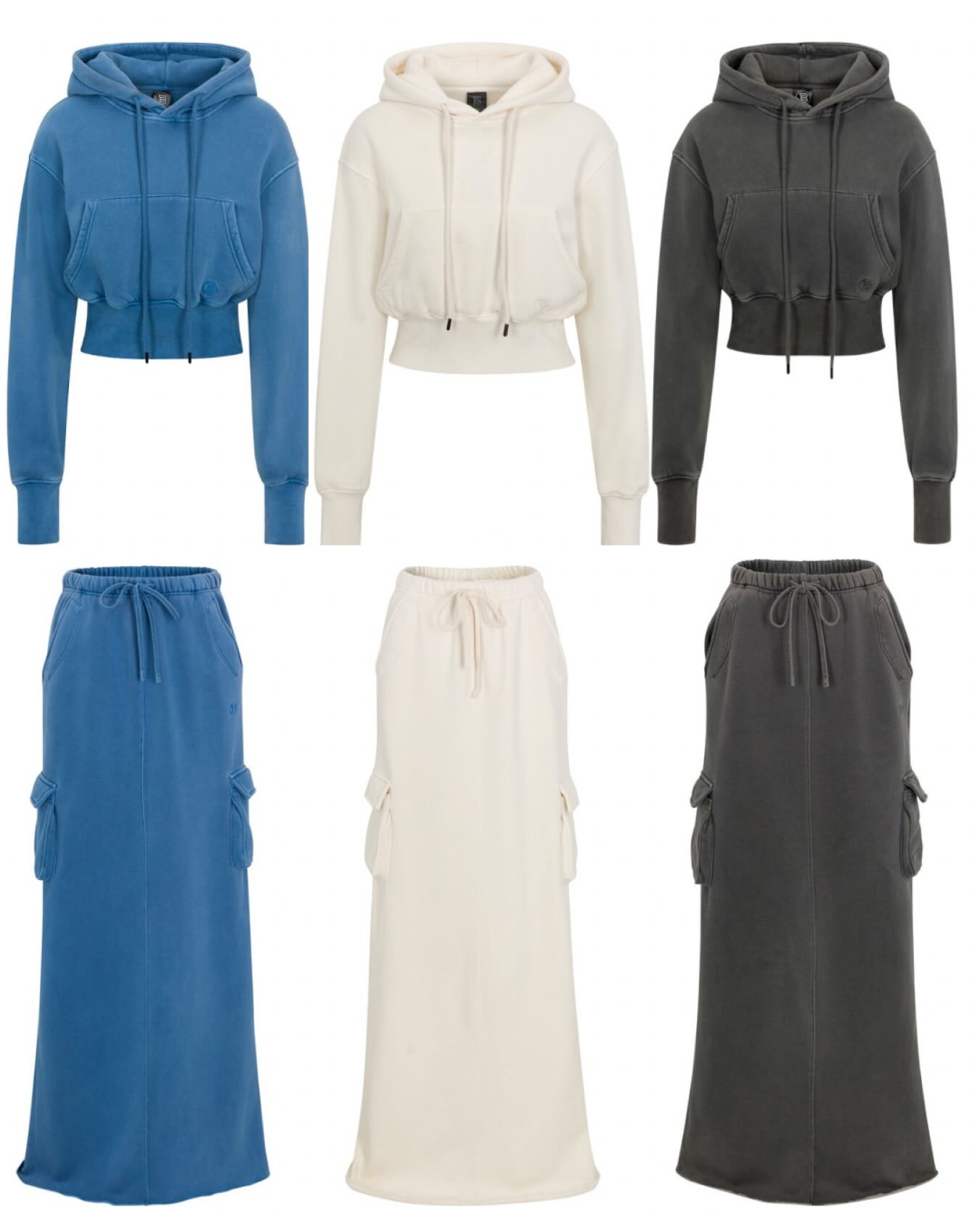 Cargo Hoodie and Cargo Skirt Set