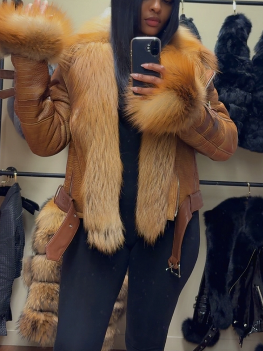 Leather Plush Coat（Free shipping）