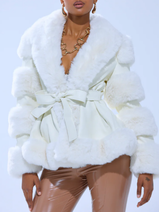 Plush-Trim Biker Jacket