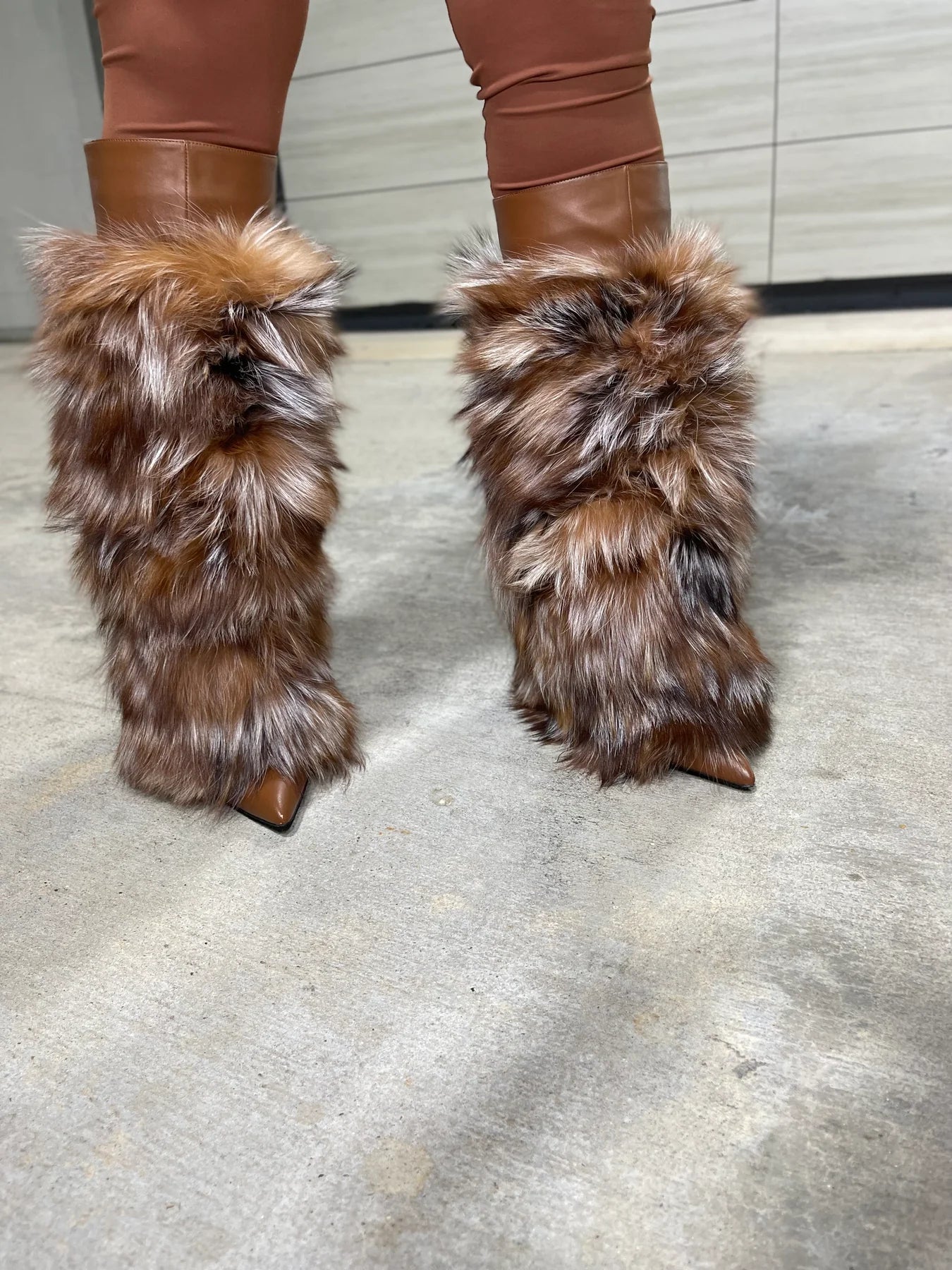 REAL FOX FUR BOOTS