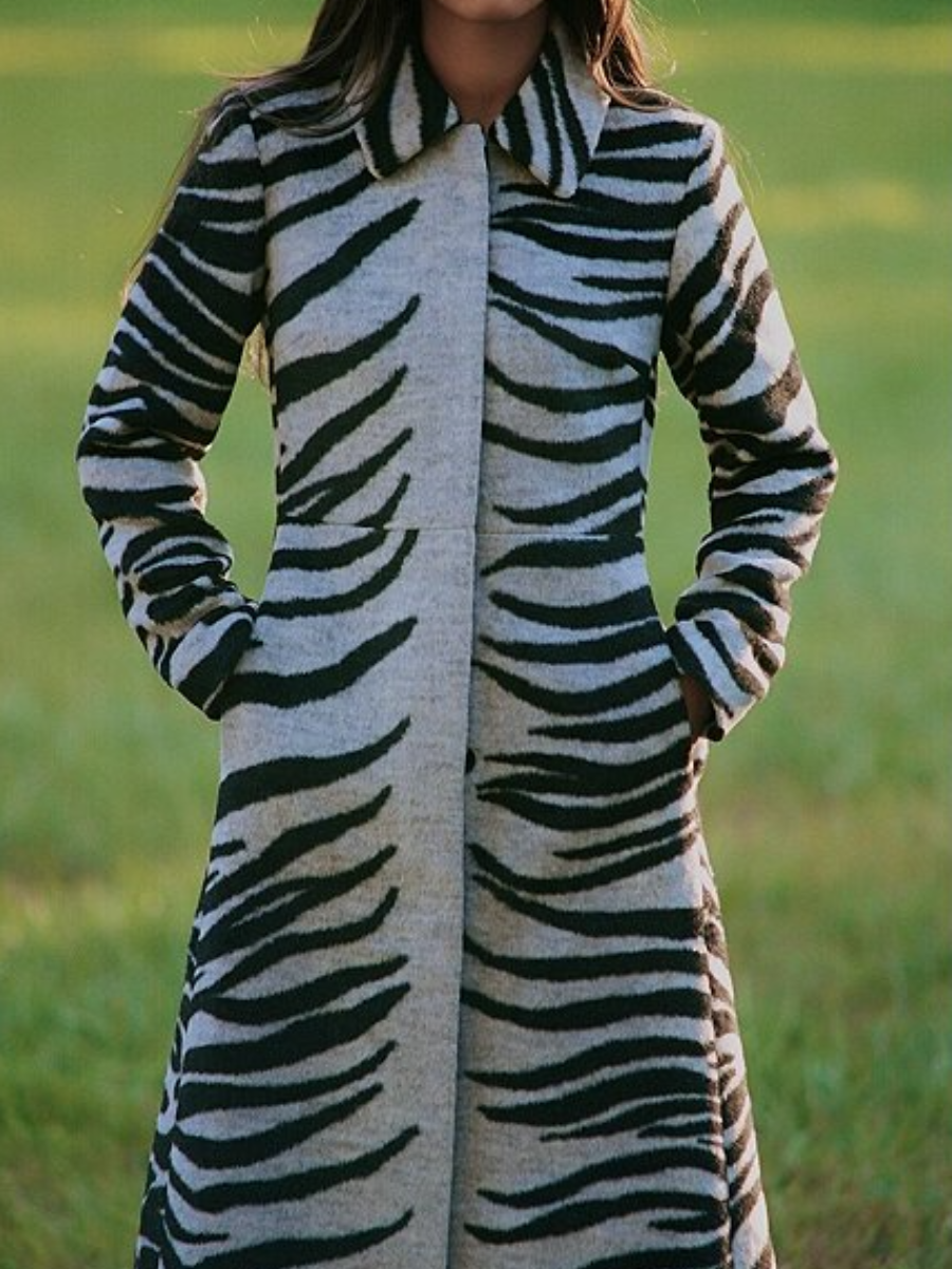 Zebra Jacquard Coat
