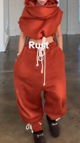 Cloud Teddy Vest Super Jogging Pants 2-Piece Set