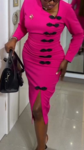 Pink Asymmetrical Dress