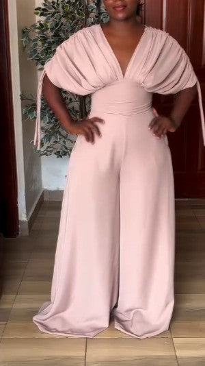 Pink Fitted Jumpsuit