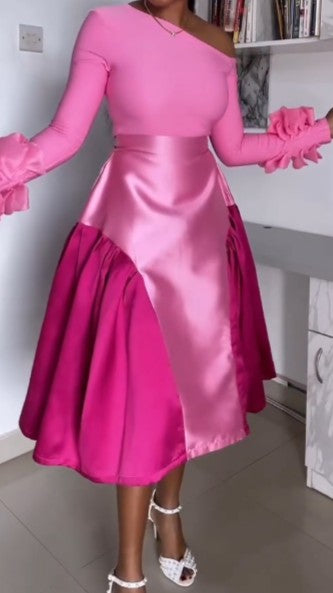 Pink Dress Two-piece Set