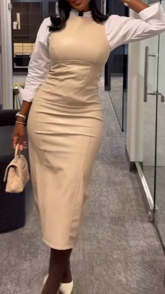 Faux Two-piece Dress