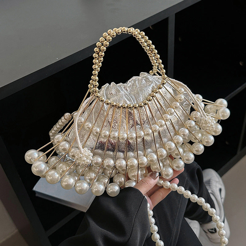 Vintage Pearl Tote Handbag