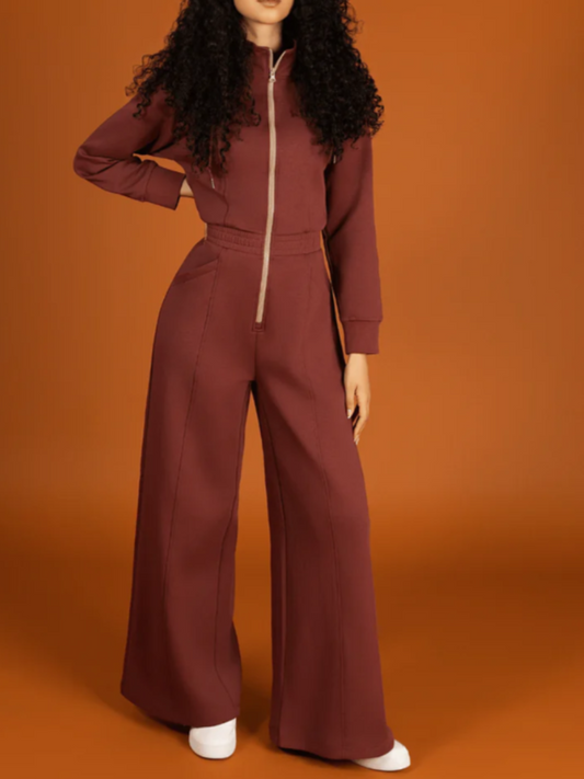Hooded Zip Jumpsuit
