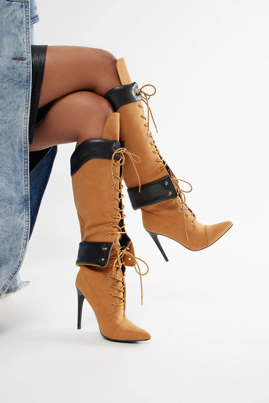 West Lace Up Boots（Free shipping）