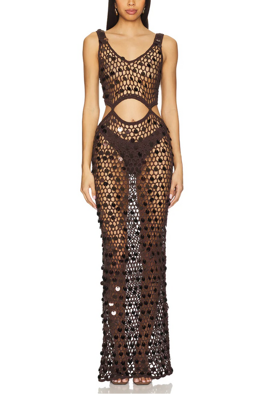 Knitted beach dress