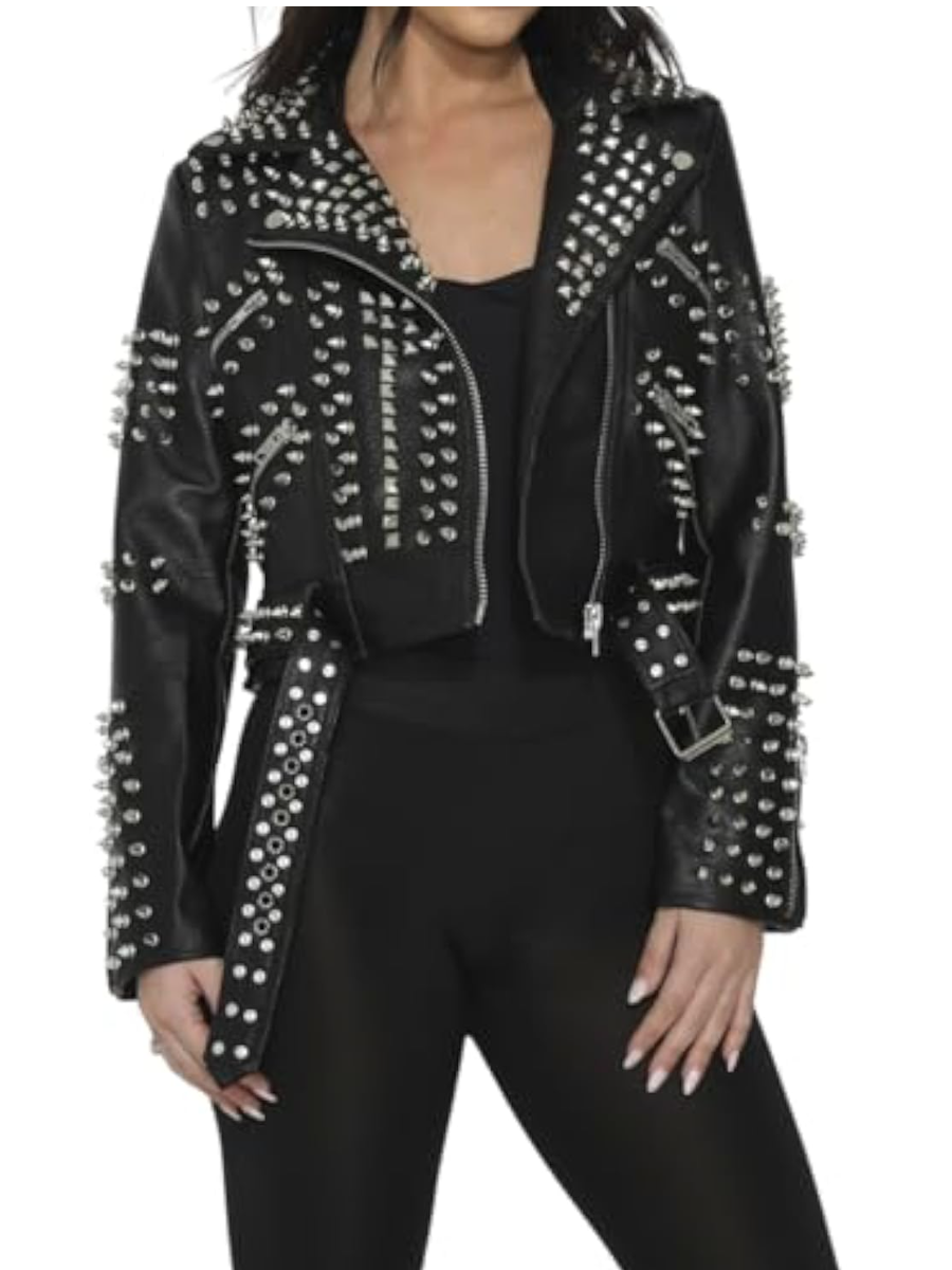 Studded Leather Coat