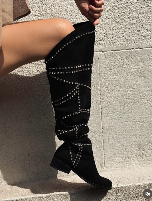 Luxury Sparkling Diamond Boots