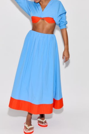 Blue Contrast Dress Suit Niche Design