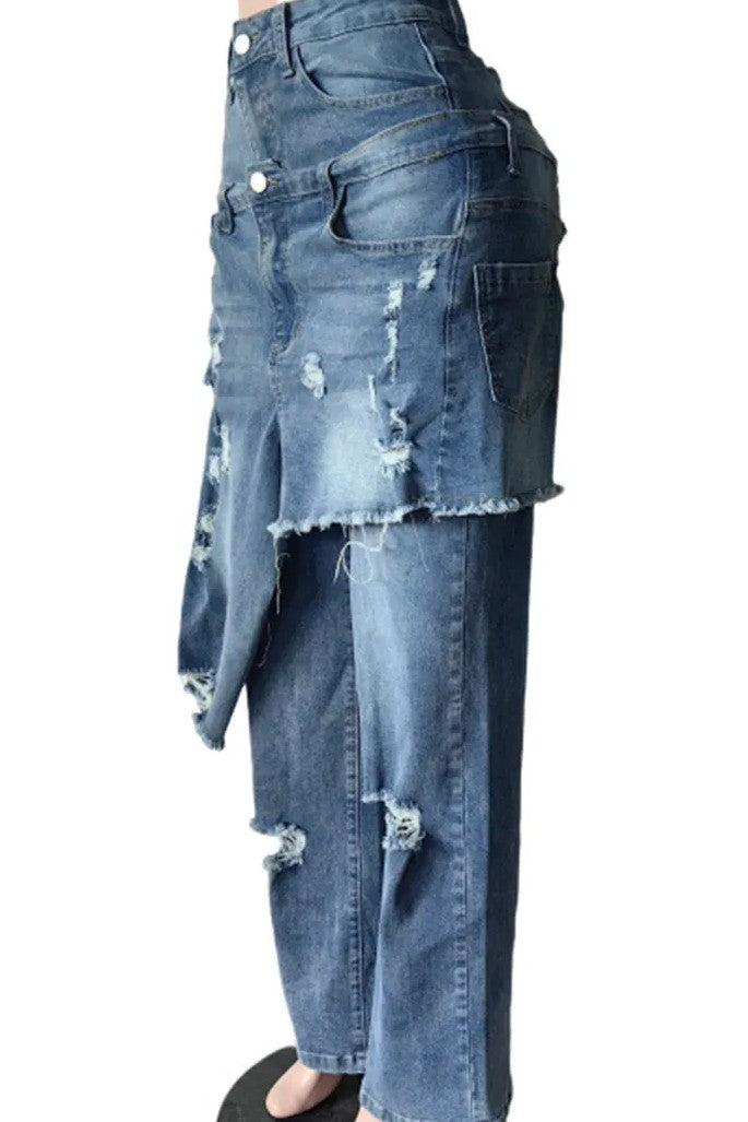 Y2K Jeans Irregular Hem