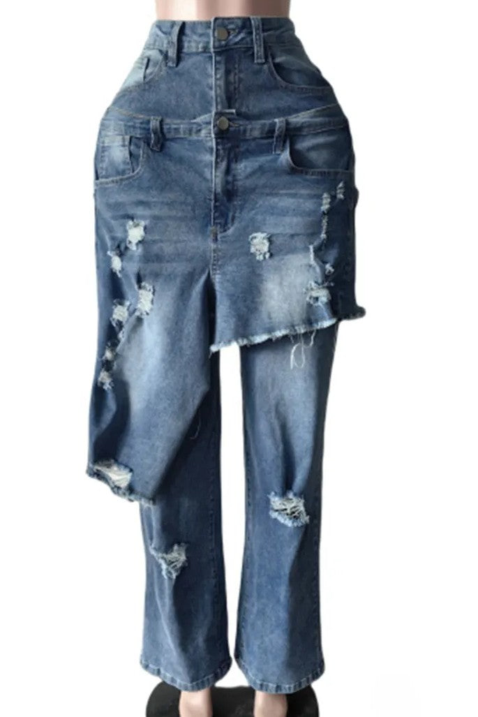 Y2K Jeans Irregular Hem