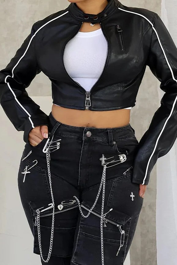 Short Heavy Leather Jacket