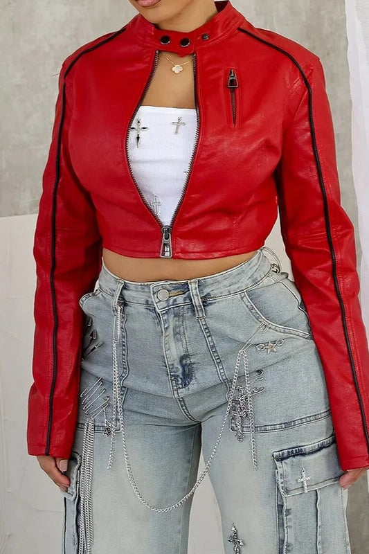 Short Heavy Leather Jacket