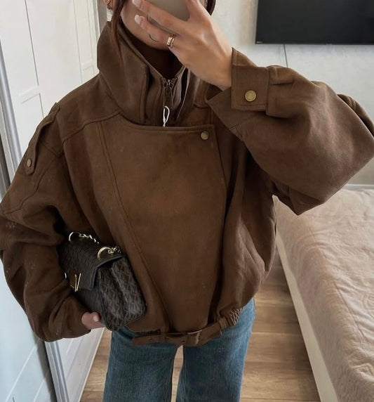 Suede Bomber Jacket