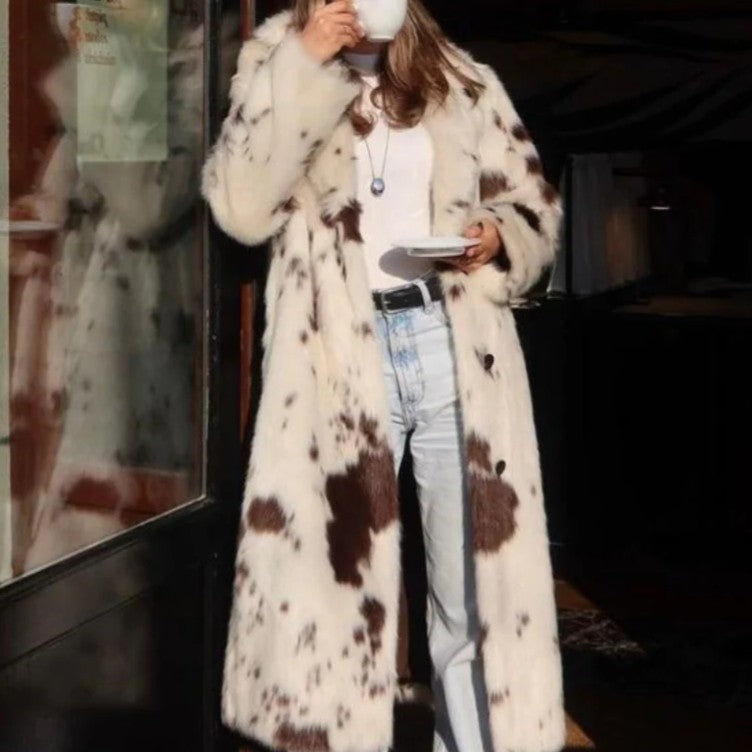 Spotted White Plush Coat