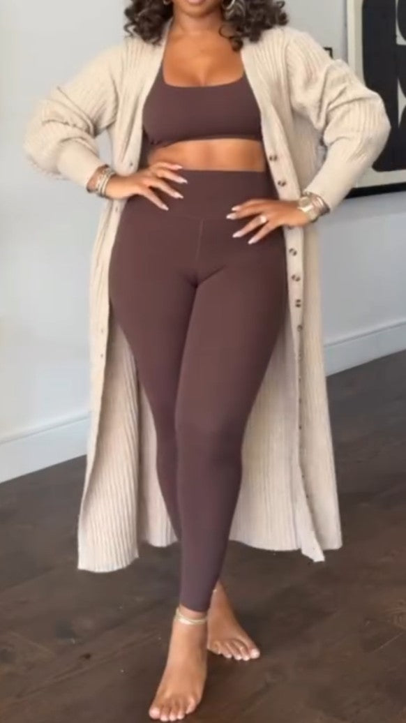 Solid Color Long Cardigan Sweater Coat