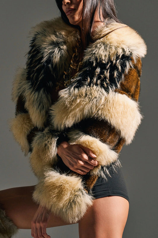 Cropped Eco-friendly Fur Jacket