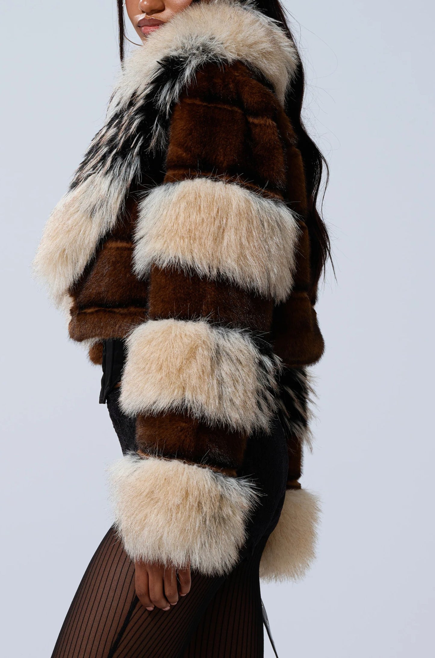 Cropped Eco-friendly Fur Jacket