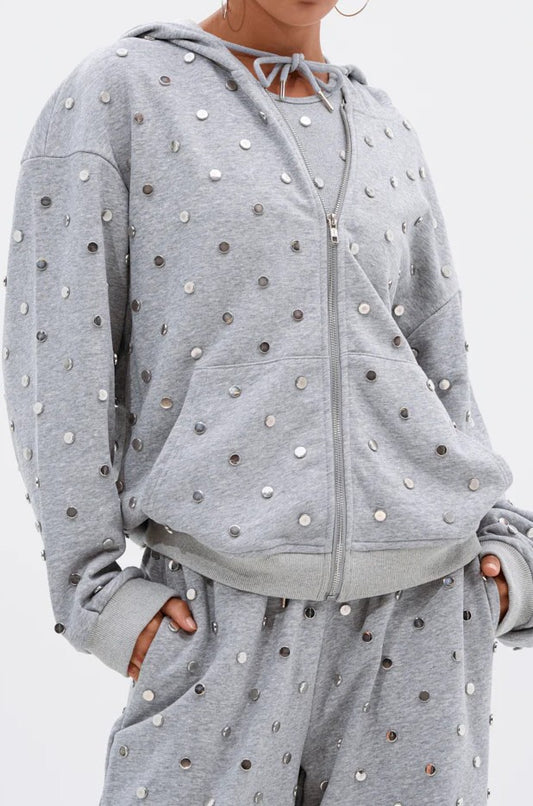 Take Off The Zippered Sweatshirt Three-piece Suit