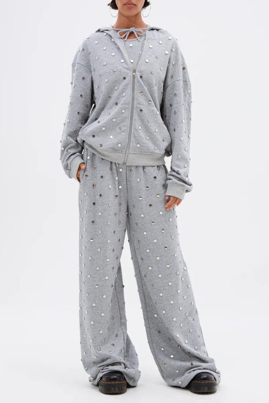 Take Off The Zippered Sweatshirt Three-piece Suit