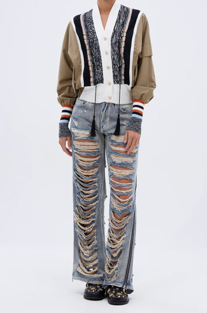 Patchwork Cardigan Jacket